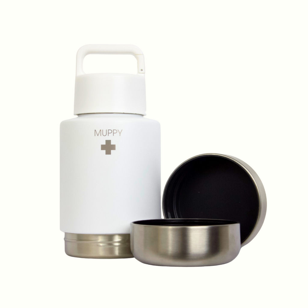 White 3-in-1 Portable Food and Water Bottle